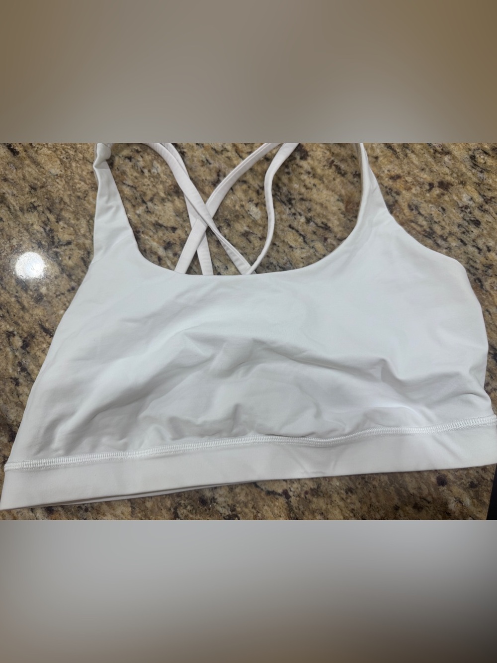 lululemon athletica White Cross-Back Sports Bralette